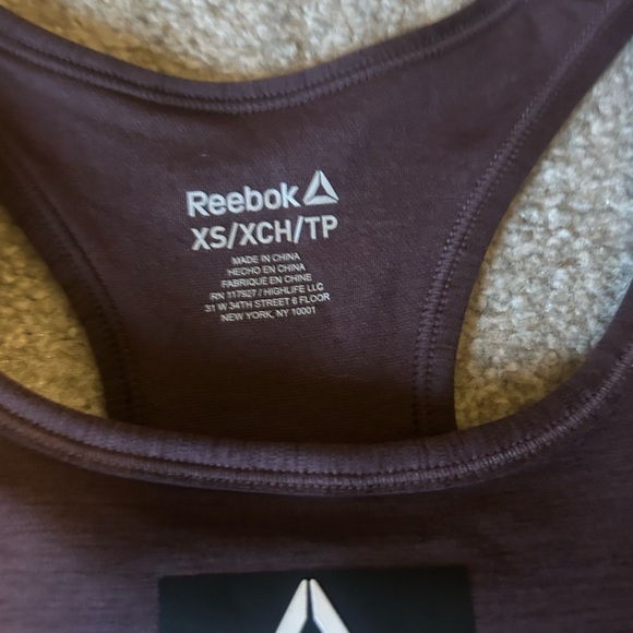 Reebok Purple Leggings Stretchy Athletic Bottoms sports bra and full zip jacket - Picture 8 of 16